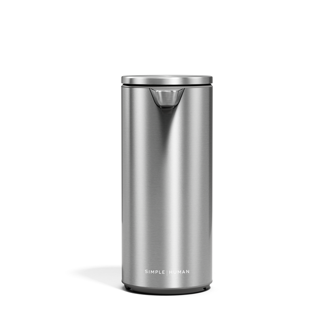 Simplehuman Rechargeable Sensor Pump (9 oz.) in Brushed Stainless Steel, touch-free dispenser.