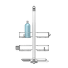 Extra-Large Adjustable CaddyDesigned For Handheld Showerheads