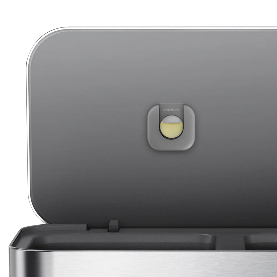 58L Dual Compartment Rectangular Step Can with Liner Pocket