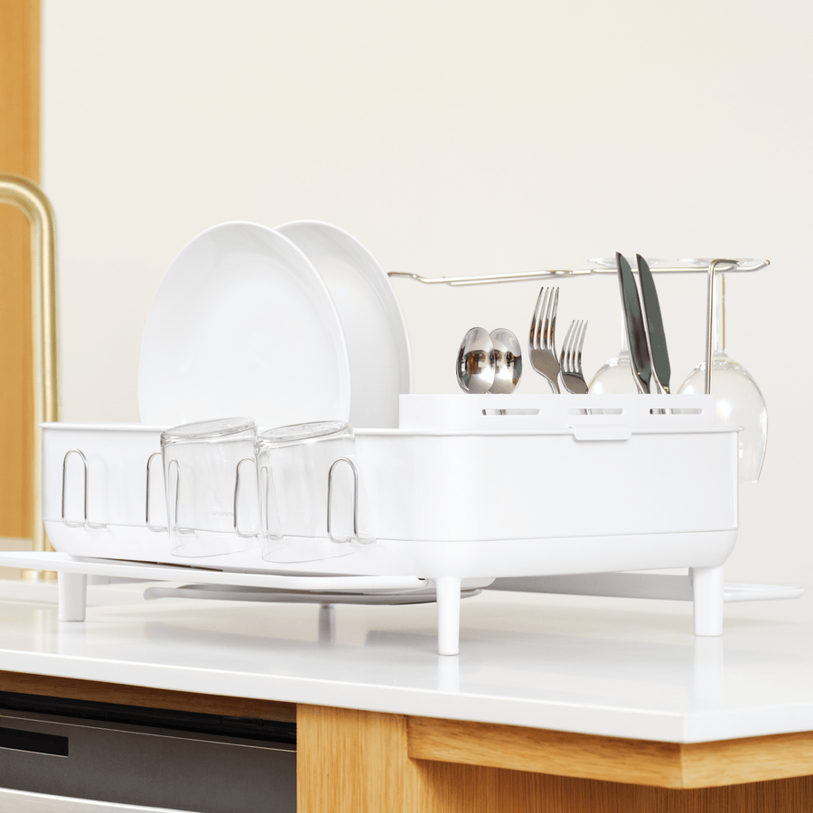 Compact Profile Dish Rack compact steel frame dishrack - simplehuman