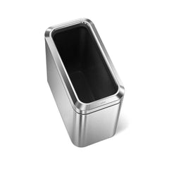 25L slim open can - brushed finish - top down view