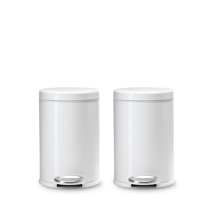 4.5L Round Step Can, 2-Pack