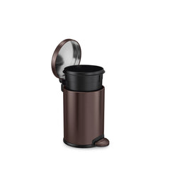 4.5L round step can - dark bronze finish - inner bucket coming out of can