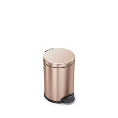 4.5L round step can - rose gold finish - front view main image