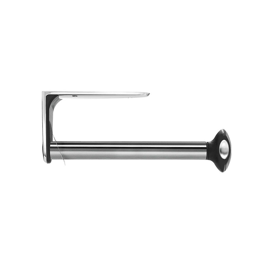Front view of Simplehuman Polished Stainless Steel Quick-Load Wall Mount Paper Towel Holder.