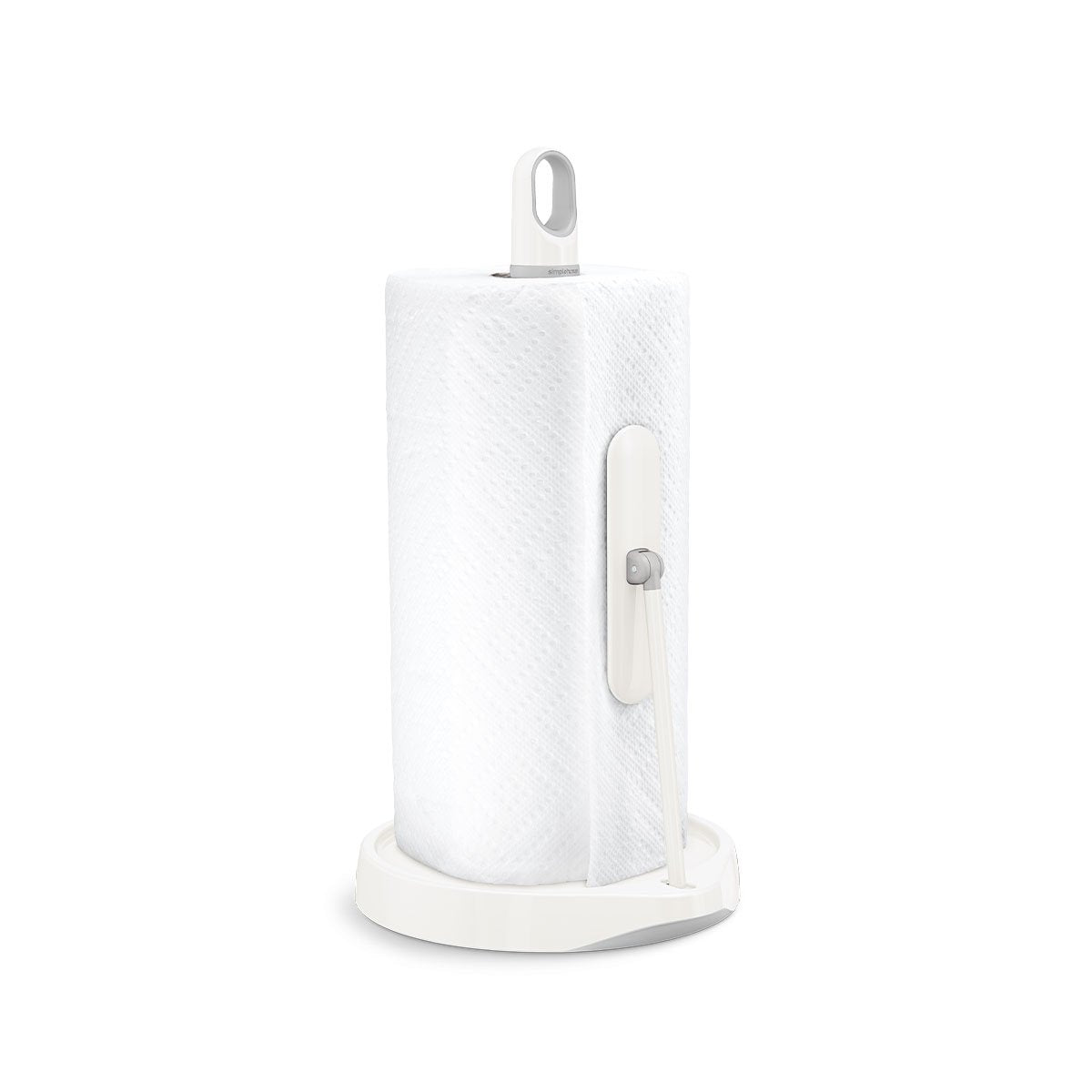 tension arm paper towel holder