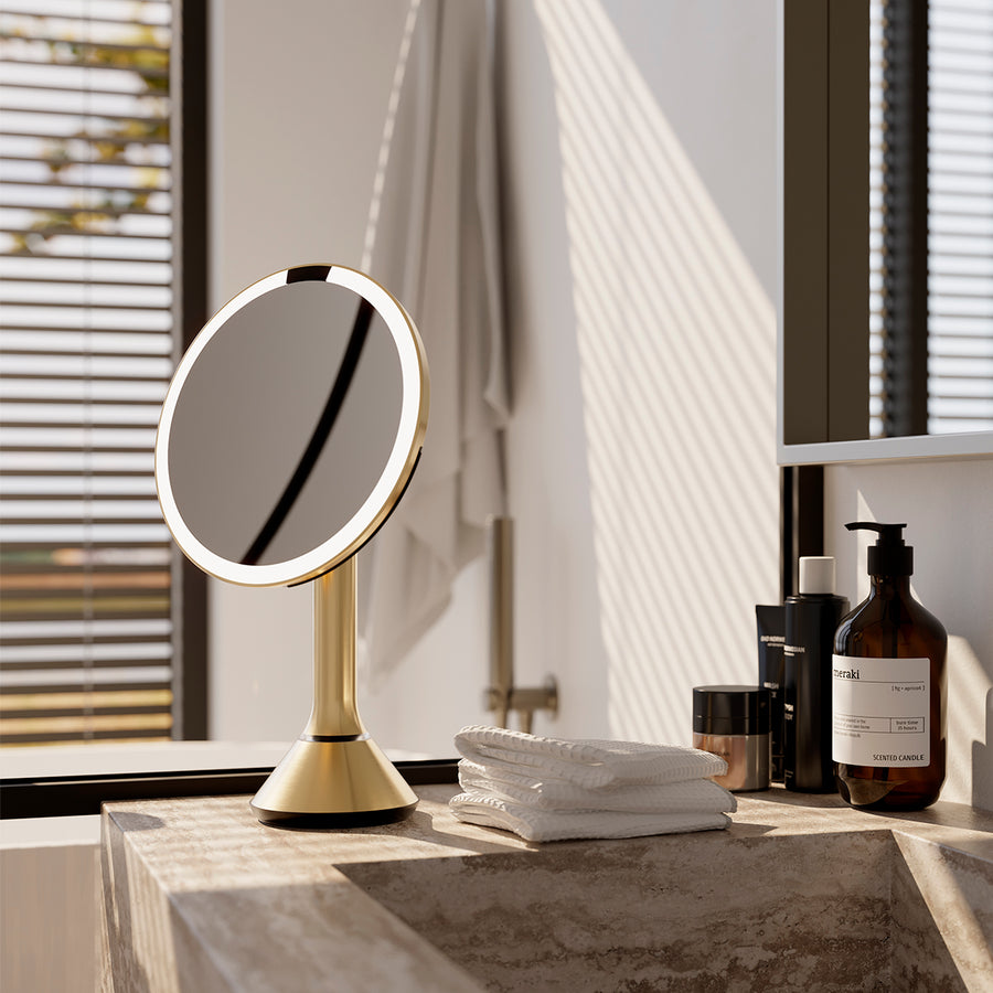 Sensor Mirror with Touch-Control Brightness and Dual Light Setting
