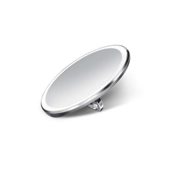 sensor mirror compact 10x - brushed finish - mirror propped up on ring holder image